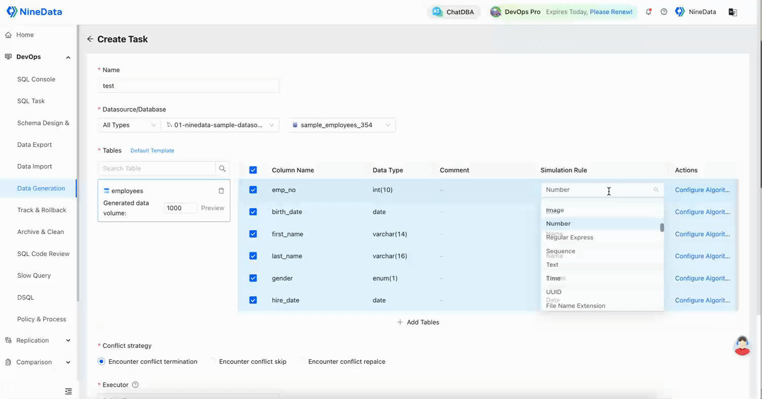 Generate data with a foreign key constraint